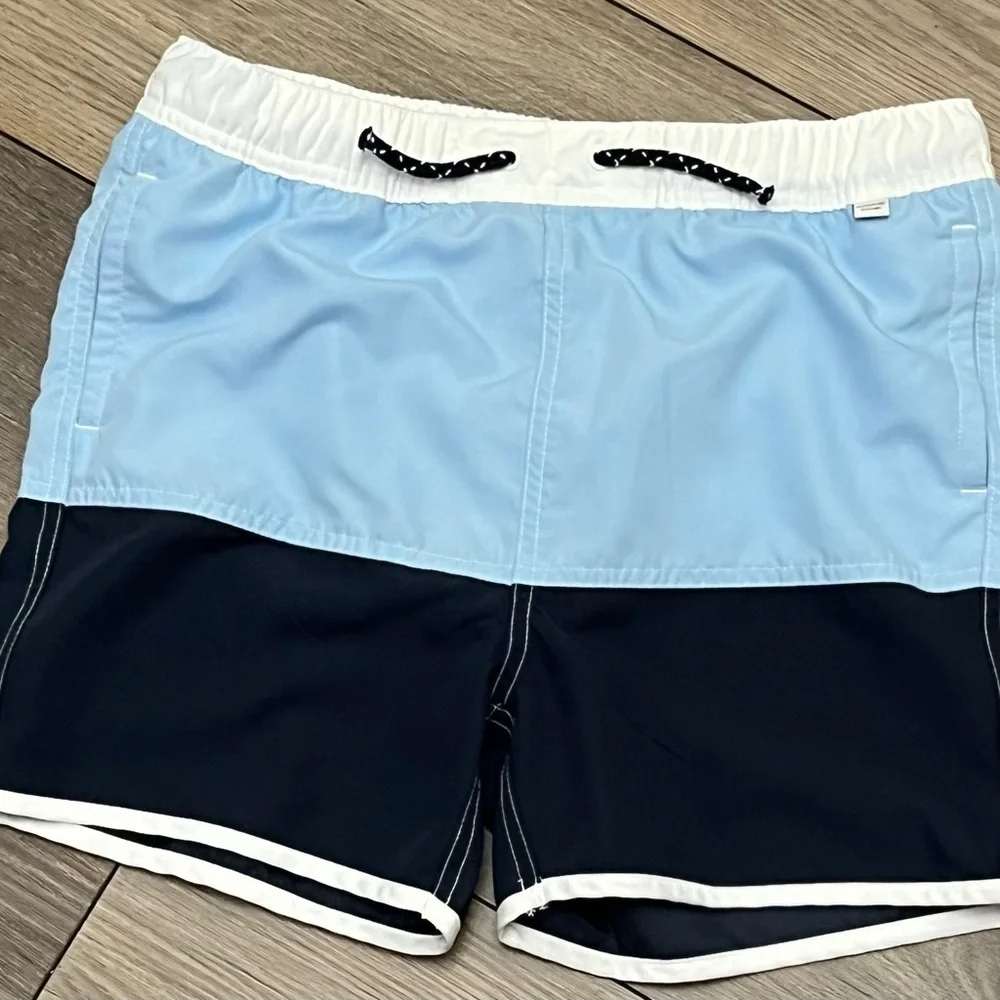 Regatta The Great Outdoors Sergio Swim Shorts Boys 13 Blue Colorblock 28x3.5